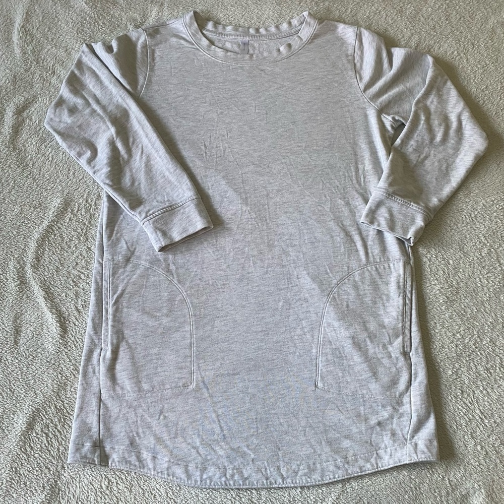 GAPBODY pale heather grey sweatshirt tunic with pockets​​​​​